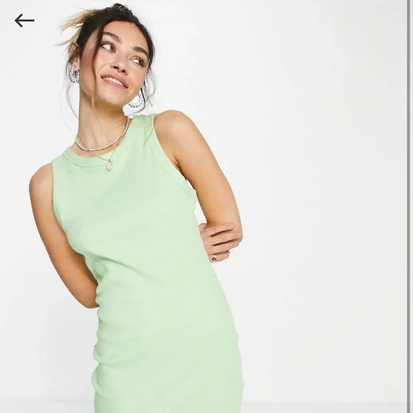 Bershka | Dresses | Green Dress | Poshmark